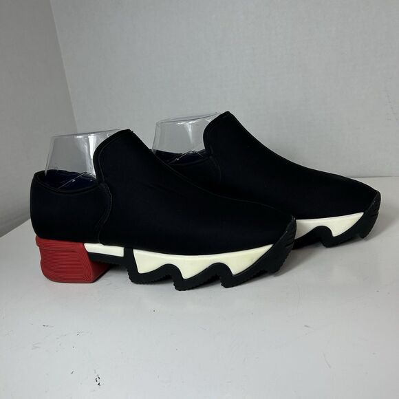 IRi NYC Wes I Black Red Neoprene Wavy Heel Futuristic Sneaker SZ 8 - Picture 4 of 13